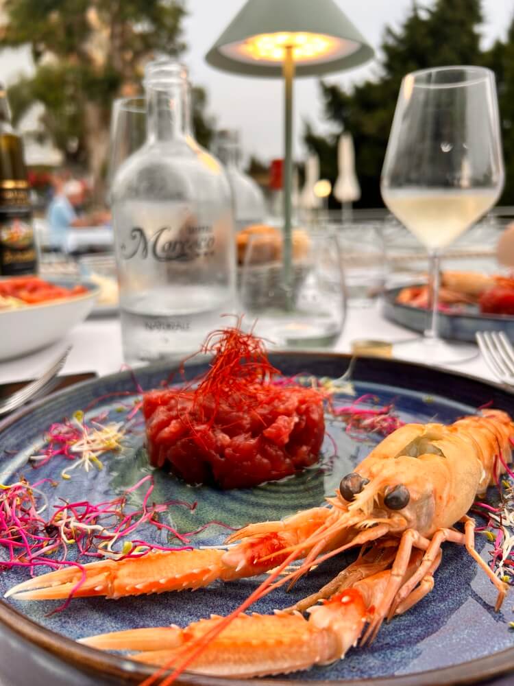 Dishes of the Hotel Moresco restaurant